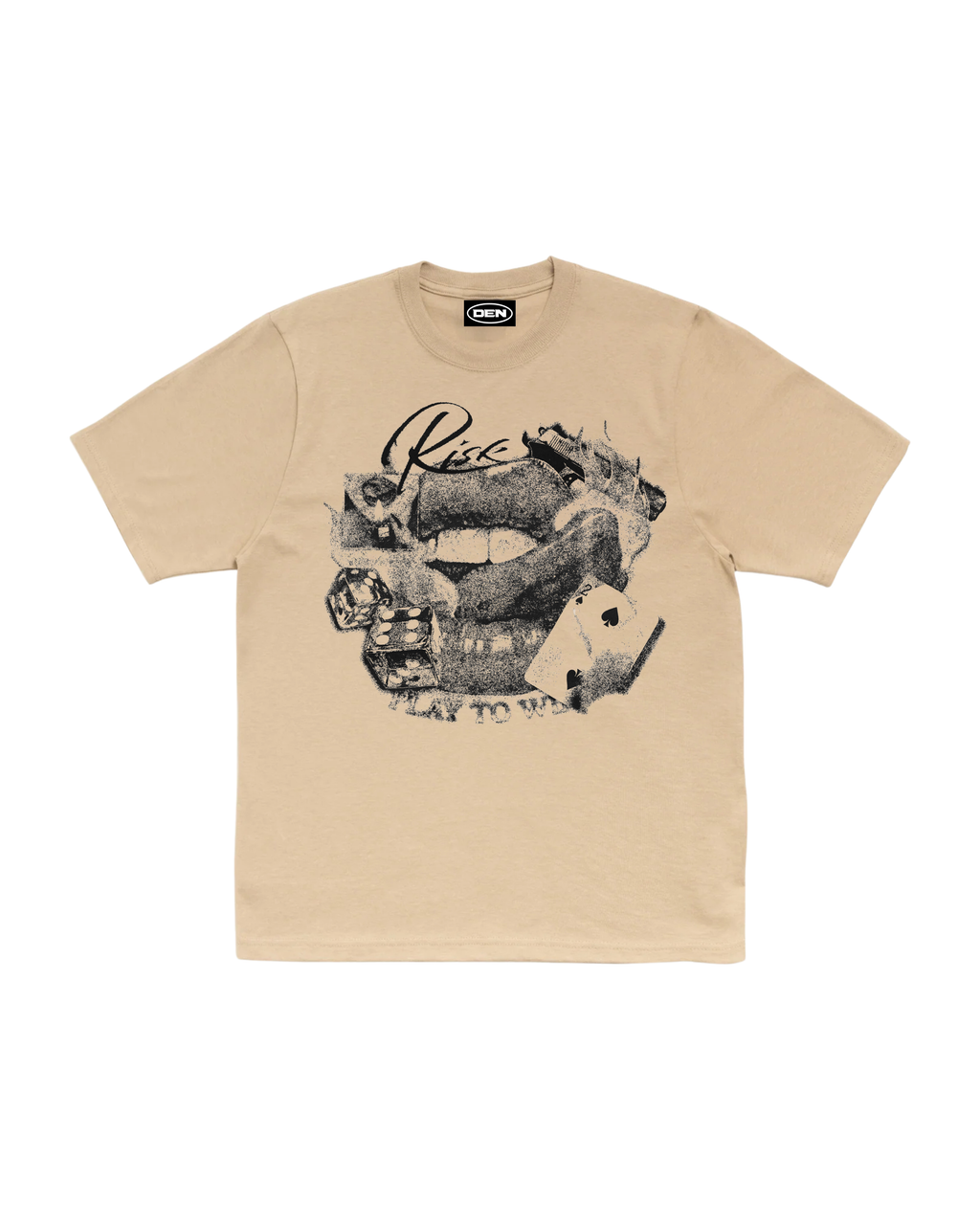 Beige "Risk" Tee